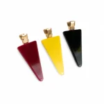 Triangle Acetate Side Clip 6.5cm | Six Colourways, Gold Pin Base - 1