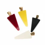 Triangle Acetate Side Clip 6.5cm | Six Colourways, Gold Pin Base - 10