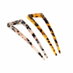 Two-Prong Acetate Hair Fork 14cm | Six Colourways OEM - 3