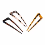 Two-Prong Acetate Hair Fork 14cm | Six Colourways OEM - 4