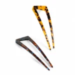 Two-Prong Acetate Hair Fork 14cm | Six Colourways OEM - 5