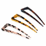 Two-Prong Acetate Hair Fork 14cm | Six Colourways OEM - 10