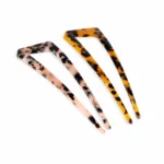 Two-Prong Acetate Hair Fork 14cm | Six Colourways OEM - 11