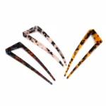 Two-Prong Acetate Hair Fork 14cm | Six Colourways OEM - 12