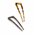 Two-Prong Acetate Hair Fork 14cm | Six Colourways OEM - 13