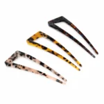 Two-Prong Acetate Hair Fork 14cm | Six Colourways OEM - 21