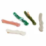 Wavy Acetate Snap Clip 6.8cm | Nine Colourways OEM - 5