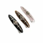 Willow-Leaf Crystal Barrette 7.5cm | Six Acetate Colourways - 14