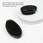 Wooden Beard Brush | 100% Boar Bristle, Two Sizes OEM - 2