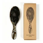 Amber Acetate Smoothing Brush 24cm | Boar & Nylon Bristle Mix OEM - 2