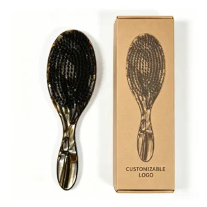Amber Acetate Smoothing Brush 24cm | Boar & Nylon Bristle Mix OEM — product detail