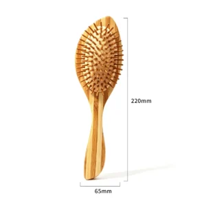 Bamboo Oval Cushion Brush 22cm | Ball-Tip Wooden Pins — product detail
