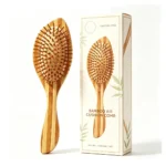 Bamboo Oval Cushion Brush 22cm | Ball-Tip Wooden Pins - 12