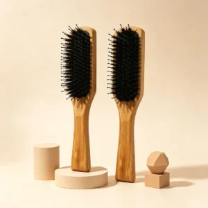 Bamboo Paddle Brush 22cm | Boar & Nylon Bristle Mix — product detail