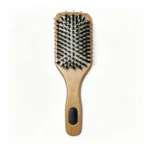 Beechwood Paddle Brush | Rubber Grip Insert, Boar & Nylon Bristles - 1