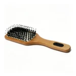 Beechwood Paddle Brush | Rubber Grip Insert, Boar & Nylon Bristles - 4