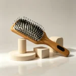 Beechwood Paddle Brush | Rubber Grip Insert, Boar & Nylon Bristles - 8