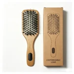 Beechwood Paddle Brush | Rubber Grip Insert, Boar & Nylon Bristles - 10