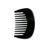 Black Acetate Pocket Comb 8cm | Wide Tooth, Handle-Free - 1