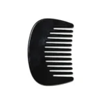 Black Acetate Pocket Comb 8cm | Wide Tooth, Handle-Free - 2
