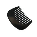 Black Acetate Pocket Comb 8cm | Wide Tooth, Handle-Free - 5