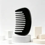 Black Acetate Pocket Comb 8cm | Wide Tooth, Handle-Free - 6