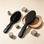 Black Wooden Oval Brush 24.5cm | Steel Pin or Boar & Nylon - 3