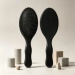 Black Wooden Oval Brush 24.5cm | Steel Pin or Boar & Nylon - 17