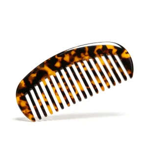 Curved Tortoiseshell Comb 12cm | Rounded Back, Wide Tooth — product detail