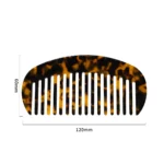 Curved Tortoiseshell Comb 12cm | Rounded Back, Wide Tooth - 5