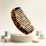 Curved Tortoiseshell Comb 12cm | Rounded Back, Wide Tooth - 6
