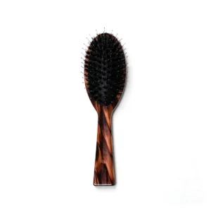Flamed Tortoiseshell Cushion Brush 21cm | Boar & Nylon Mix OEM — product detail