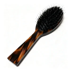 Flamed Tortoiseshell Cushion Brush 21cm | Boar & Nylon Mix OEM — product detail