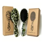 Green Marble Acetate Cushion Brush 22cm | Boar & Nylon Bristle Mix - 8
