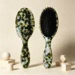 Green Marble Acetate Cushion Brush 22cm | Boar & Nylon Bristle Mix - 12