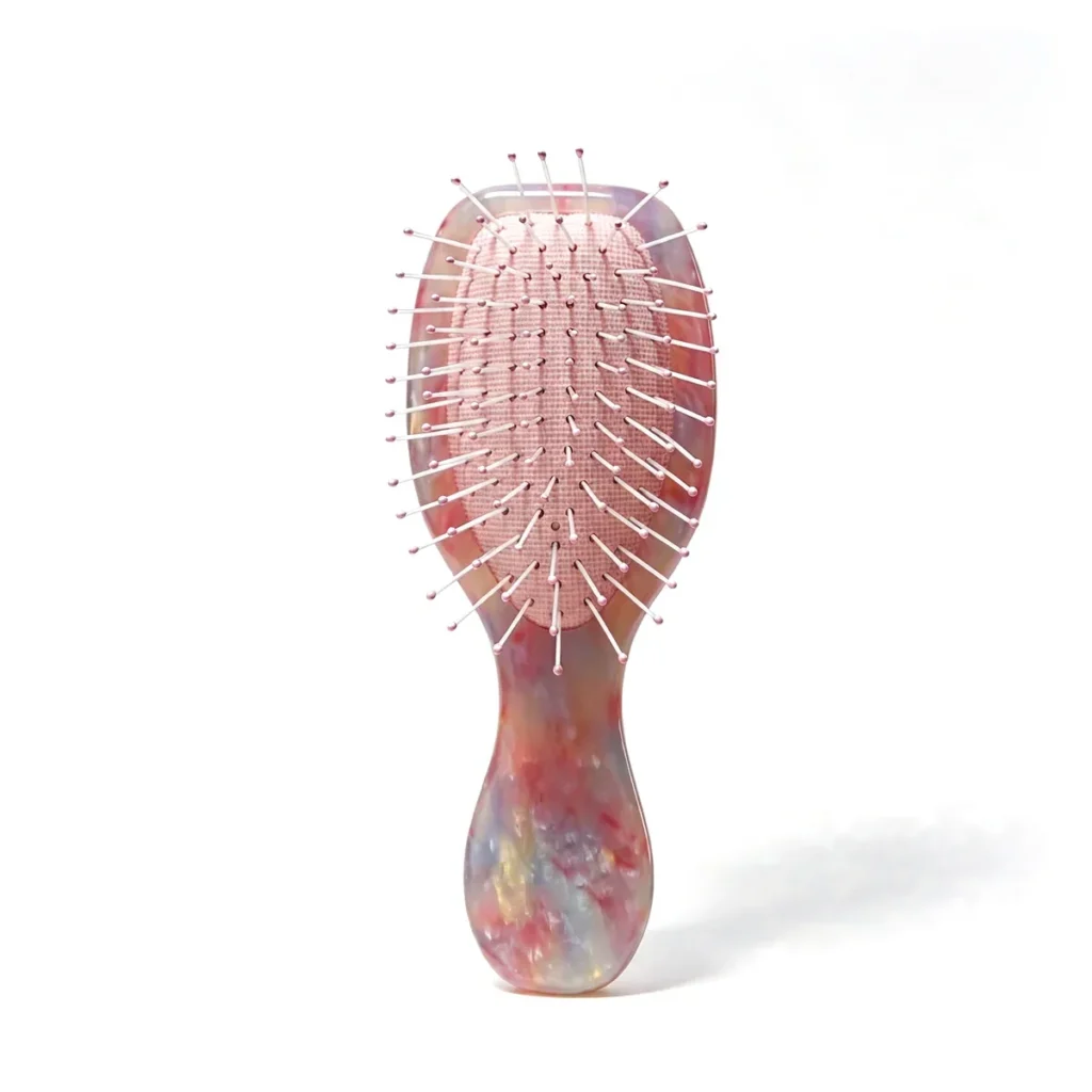 Mini Confetti Acetate Brush 14cm | Travel Size, Ball-Tip Nylon Pins