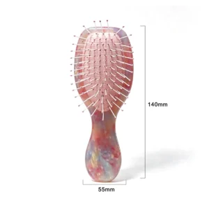 Mini Confetti Acetate Brush 14cm | Travel Size, Ball-Tip Nylon Pins — product detail