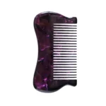 Purple Marble Pocket Comb 11cm | Sculpted Body, Fine Teeth - 1