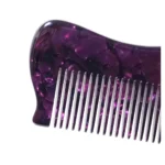Purple Marble Pocket Comb 11cm | Sculpted Body, Fine Teeth - 5