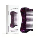 Purple Marble Pocket Comb 11cm | Sculpted Body, Fine Teeth - 6