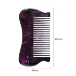 Purple Marble Pocket Comb 11cm | Sculpted Body, Fine Teeth - 8