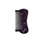 Purple Marble Pocket Comb 11cm | Sculpted Body, Fine Teeth - 9