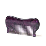 Purple Marble Pocket Comb 11cm | Sculpted Body, Fine Teeth - 11