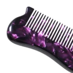 Purple Marble Pocket Comb 11cm | Sculpted Body, Fine Teeth - 12
