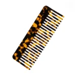 Tortoiseshell Rectangular Comb 13cm | Fine & Wide Tooth Sections - 4