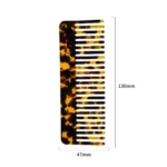 Tortoiseshell Rectangular Comb 13cm | Fine & Wide Tooth Sections - 5