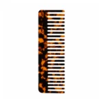 Tortoiseshell Rectangular Comb 13cm | Fine & Wide Tooth Sections - 6