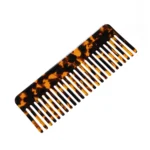 Tortoiseshell Rectangular Comb 13cm | Fine & Wide Tooth Sections - 7