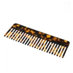 Tortoiseshell Rectangular Comb 13cm | Fine & Wide Tooth Sections - 8