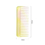 Translucent Wide Tooth Comb 16cm | Lemon & Blush Acetate - 2